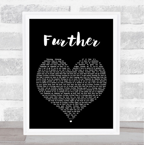 Don Broco Further Black Heart Song Lyric Quote Print