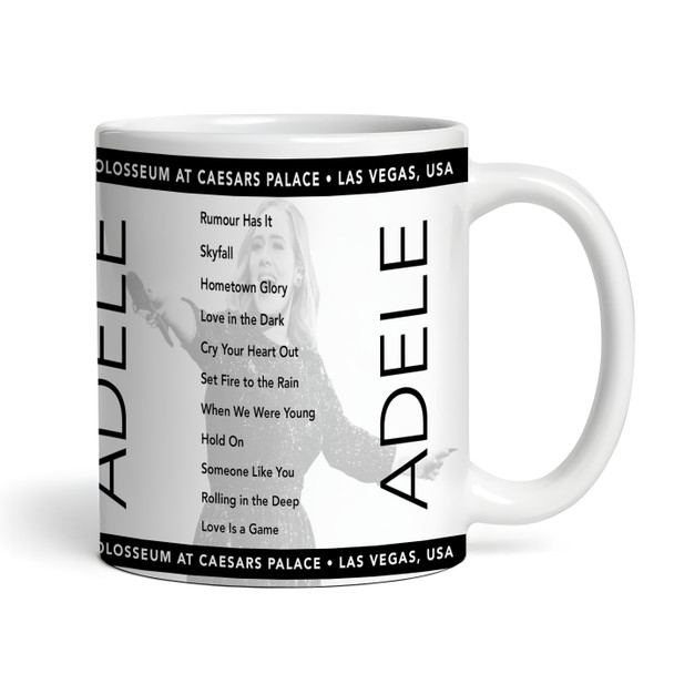 Adele Concert Setlist Gig Mug - Adele at The Colosseum - Caesars Palace, Las Vegas, NV, USA - February 11th 2023