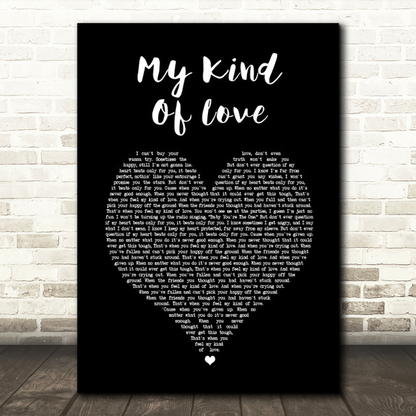 Emeli Sand?® My Kind Of Love Black Heart Song Lyric Quote Print