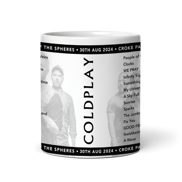 Coldplay Concert Setlist Gig Mug - Croke Park, Dublin, Ireland - August 30th 2024