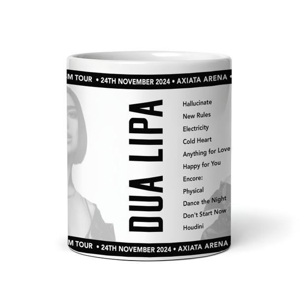 Dua Lipa Concert Setlist Gig Mug - Axiata Arena, Kuala Lumpur, Malaysia - November 24th 2024