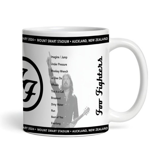 Foo Fighters Concert Setlist Gig Mug - Mount Smart Stadium, Auckland, New Zealand - January 20th 2024