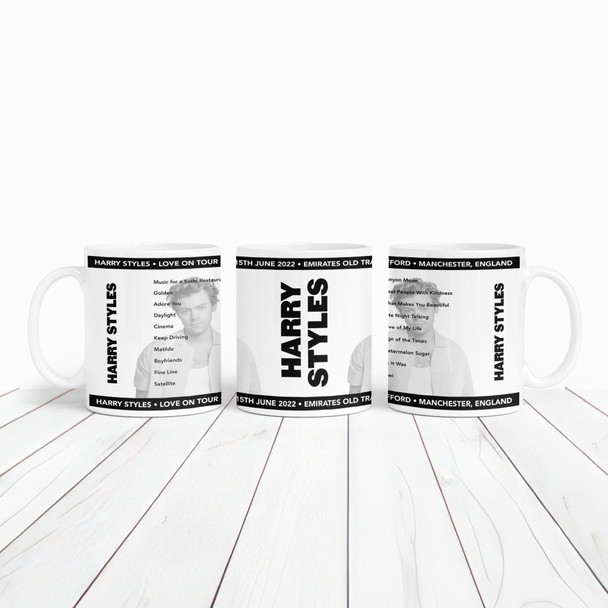 Harry Styles Concert Setlist Gig Mug - Emirates Old Trafford, Manchester, England - June 15th 2022