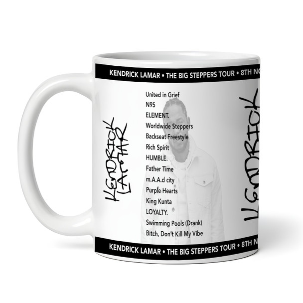 Kendrick Lamar Concert Setlist Gig Mug - The O2 Arena, London, England - 8th November 2022