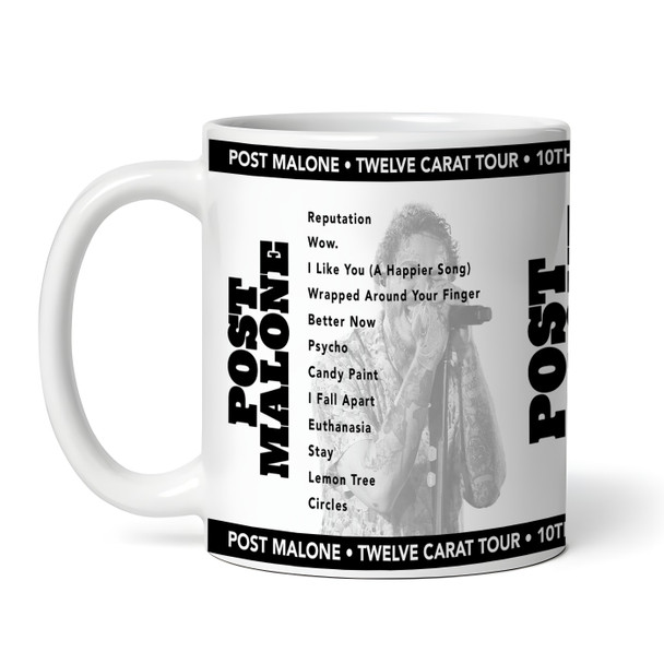 Post Malone Concert Setlist Gig Mug - 3Arena, Dublin, Ireland - May 10th 2023