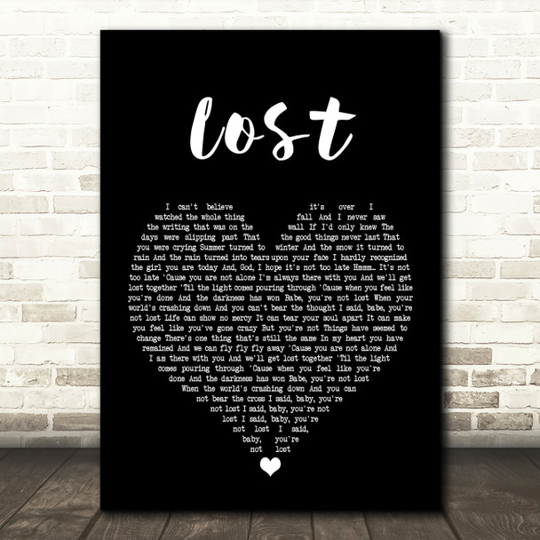 Michael Buble Lost Black Heart Song Lyric Quote Print