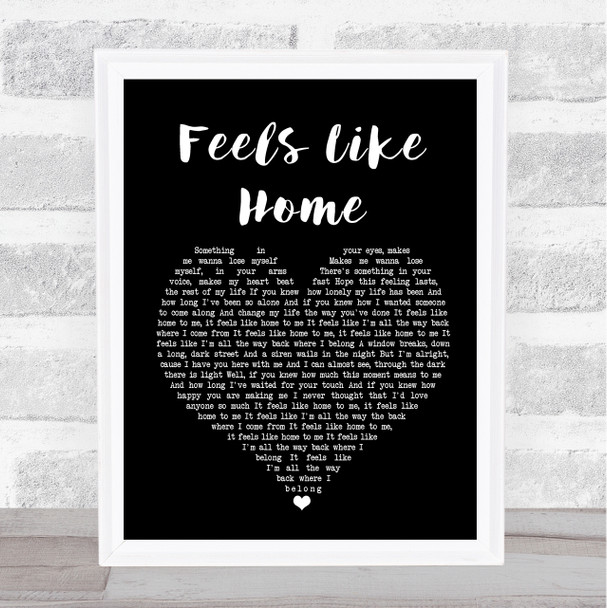 Edwina Hayes Feels Like Home Black Heart Song Lyric Quote Print