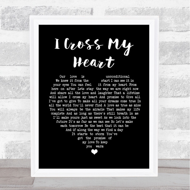 George Strait I Cross My Heart Black Heart Song Lyric Quote Print