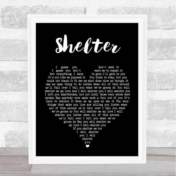 Ray LaMontagne Shelter Black Heart Song Lyric Quote Print