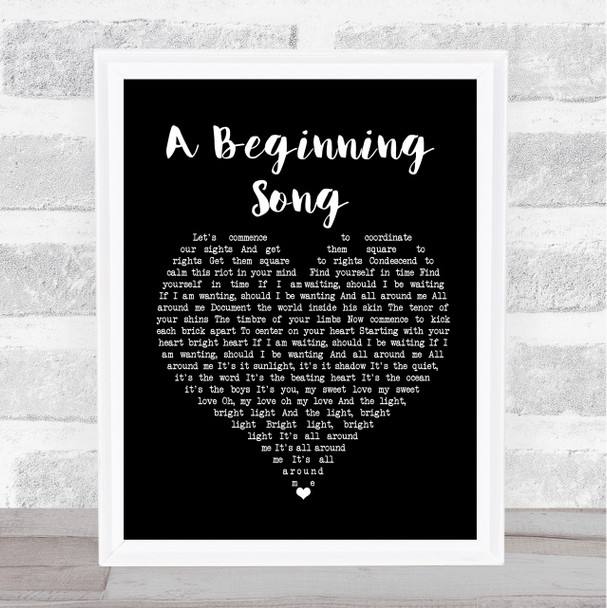 The Decemberists A Beginning Song Black Heart Song Lyric Quote Print