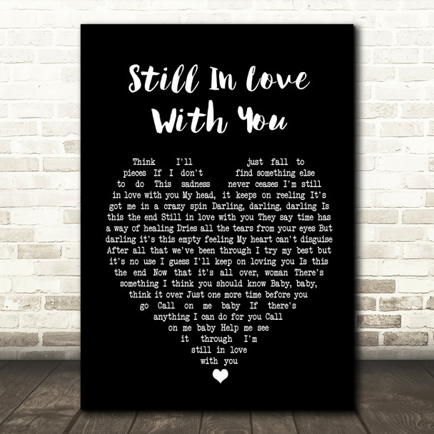 Thin Lizzy Still In Love With You Black Heart Song Lyric Quote Print