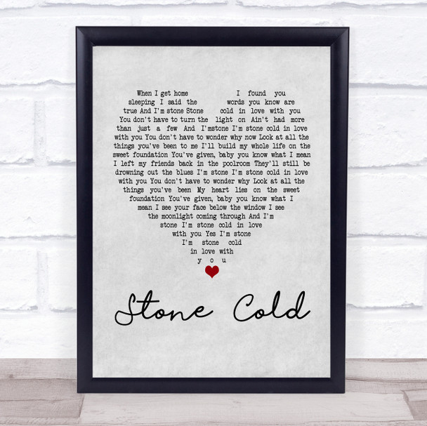 Jimmy Barnes Stone Cold Grey Heart Quote Song Lyric Print