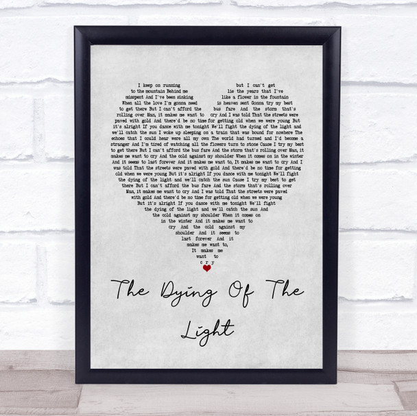 Noel Gallagher's High Flying Birds The Dying Of The Light Grey Heart Song Print