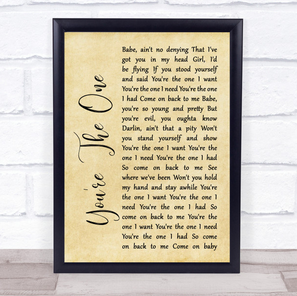 Greta Van Fleet You're The One Rustic Script Song Lyric Quote Print