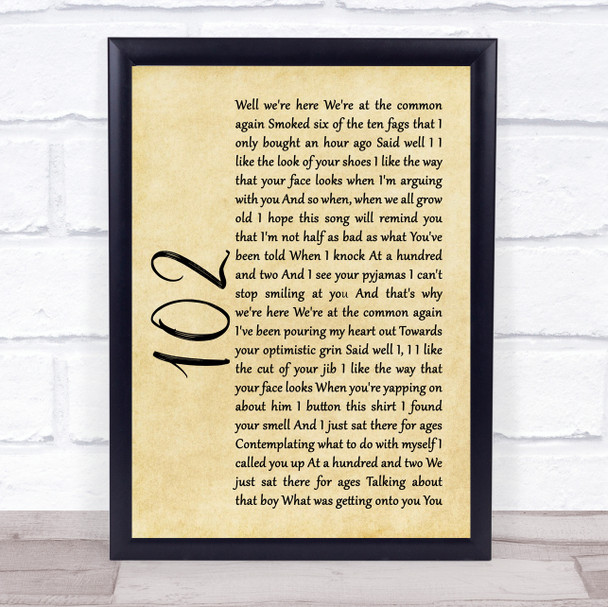 The 1975 102 Rustic Script Song Lyric Quote Print