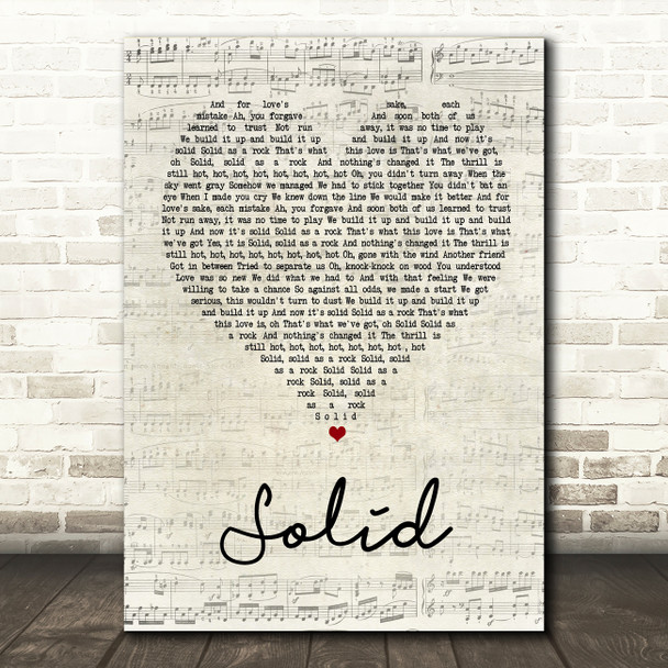 Ashford Simpson Solid Script Heart Quote Song Lyric Print