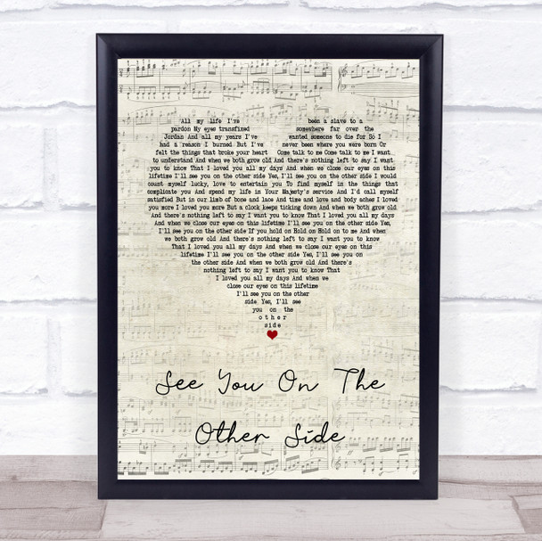 Brian Fallon See You On The Other Side Script Heart Song Lyric Quote Print