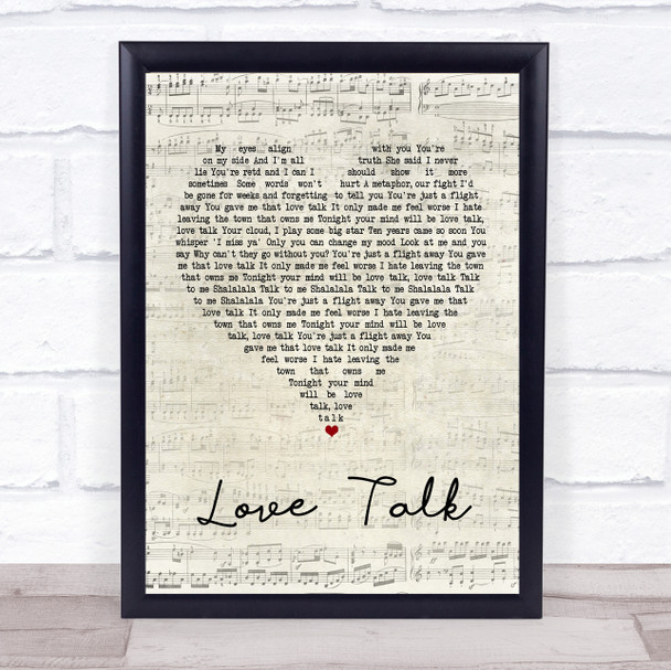 Blossoms Love Talk Script Heart Quote Song Lyric Print