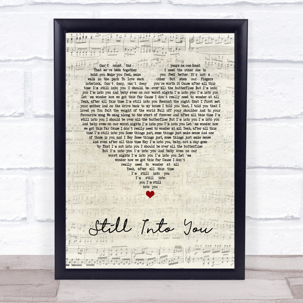 Paramore Still Into You Script Heart Quote Song Lyric Print