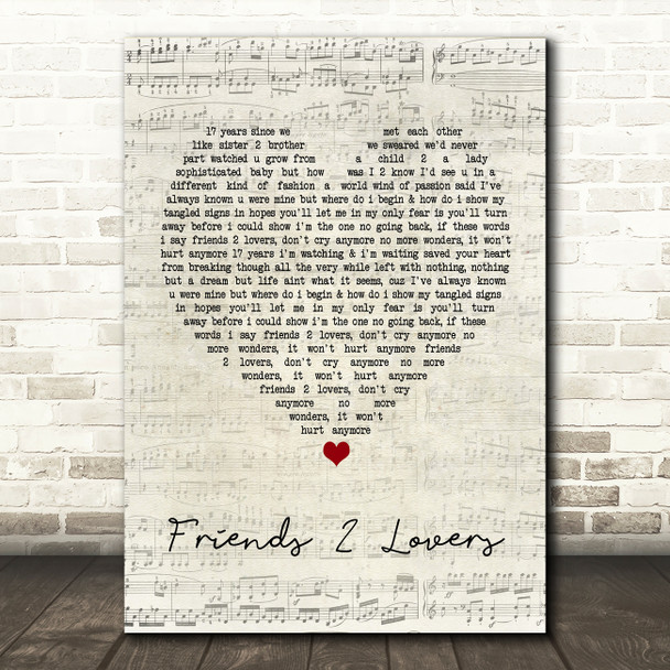 Soul SirkUS Friends 2 Lovers Script Heart Quote Song Lyric Print