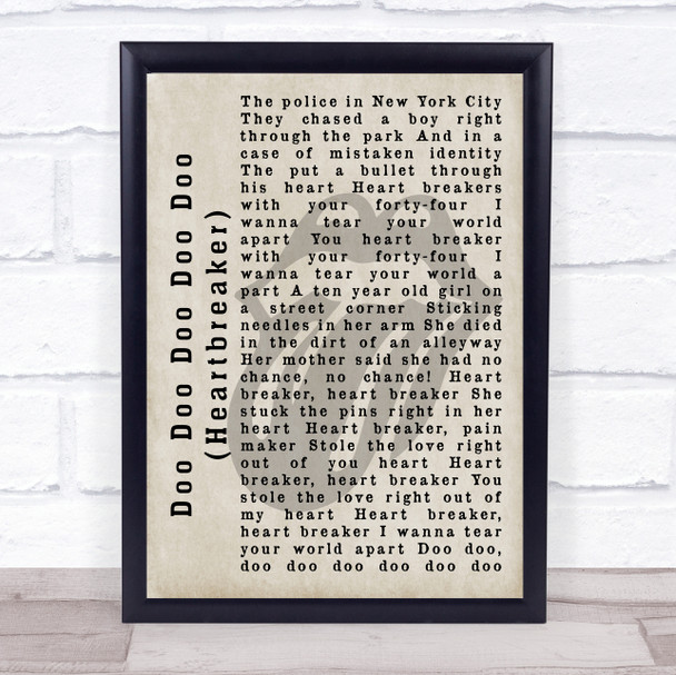 The Rolling Stones Doo Doo Doo Doo Doo (Heartbreaker) Shadow Song Lyric Print