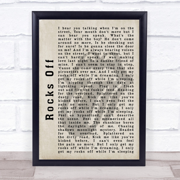 The Rolling Stones Rocks Off Shadow Song Lyric Quote Print