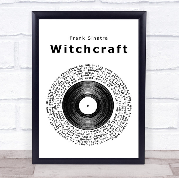 Frank Sinatra Witchcraft Vinyl Record Song Lyric Quote Print