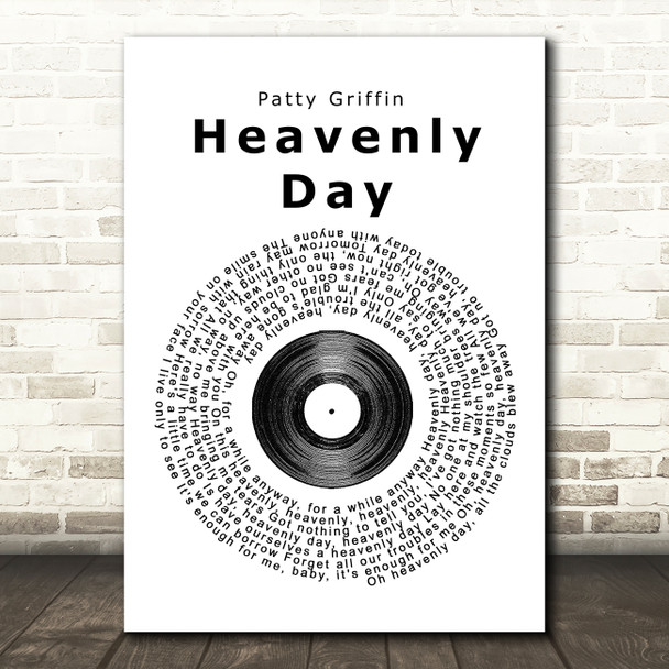 Patty Griffin Heavenly Day Vinyl Record Song Lyric Quote Print