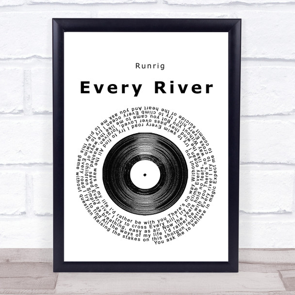 Runrig Every River Vinyl Record Song Lyric Quote Print