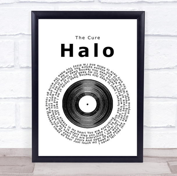 The Cure Halo Vinyl Record Song Lyric Quote Print