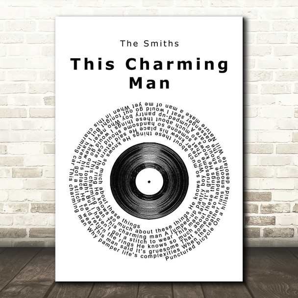 The Smiths This Charming Man Vinyl Record Song Lyric Quote Print