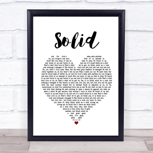 Ashford & Simpson Solid Heart Song Lyric Print