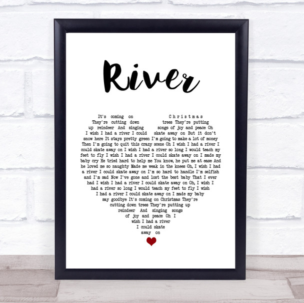 Joni Mitchell River Heart Song Lyric Print