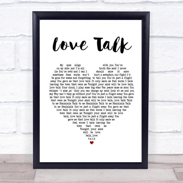 Blossoms Love Talk Heart Song Lyric Quote Print