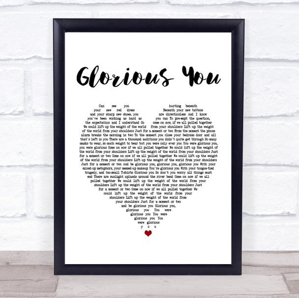 Frank Turner Glorious You Heart Song Lyric Quote Print