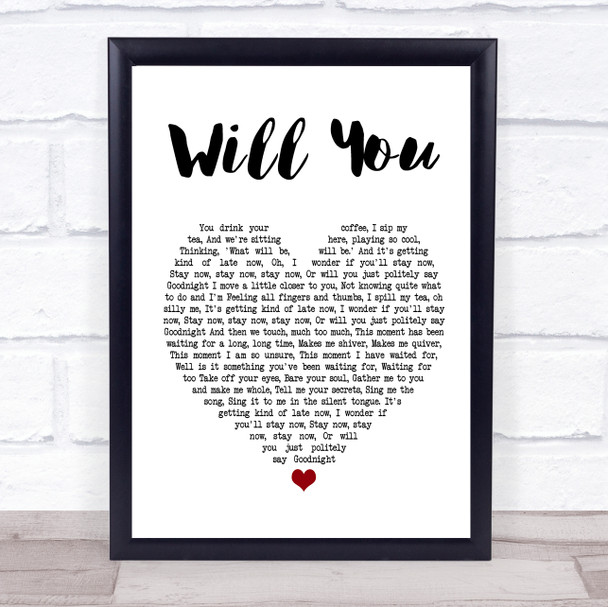Hazel O'Connor Will You Heart Song Lyric Quote Print