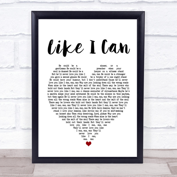 Sam Smith Like I Can Heart Song Lyric Quote Print