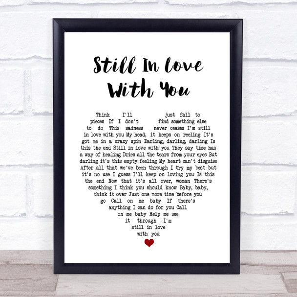 Thin Lizzy Still In Love With You Heart Song Lyric Quote Print