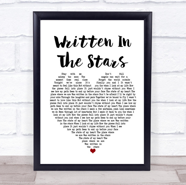 Westlife Written In The Stars Heart Song Lyric Quote Print