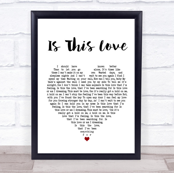 Whitesnake Is This Love Heart Song Lyric Quote Print