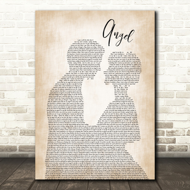 Aretha Franklin Angel Man Lady Bride Groom Wedding Song Lyric Framed Print