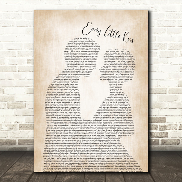 Bruce Hornsby Every Little Kiss Man Lady Bride Groom Wedding Song Lyric Framed Print