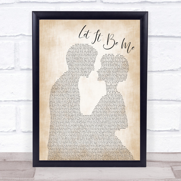 Elvis Presley Let It Be Me Man Lady Bride Groom Wedding Song Lyric Framed Print