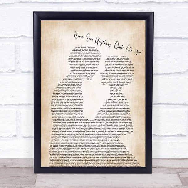 The Script Never Seen Anything Quite Like You Man Lady Bride Groom Wedding Song Lyric Framed Print