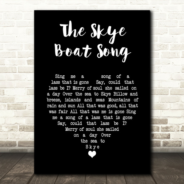 Bear McCReary The Skye Boat Song Black Heart Song Lyric Framed Print