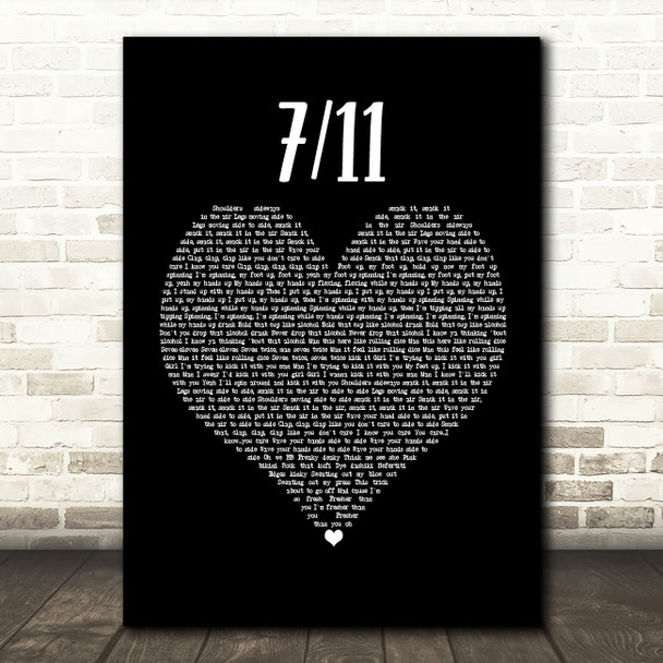 Beyonce Knowles 7 11 Black Heart Song Lyric Framed Print