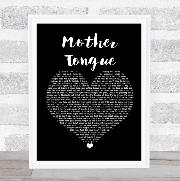Bring Me The Horizon Mother Tongue Black Heart Song Lyric Framed Print