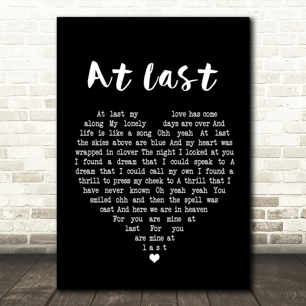 Eva Cassidy At Last Black Heart Song Lyric Framed Print