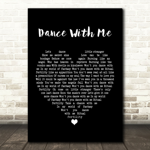 Nouvelle Vague Dance With Me Black Heart Song Lyric Framed Print
