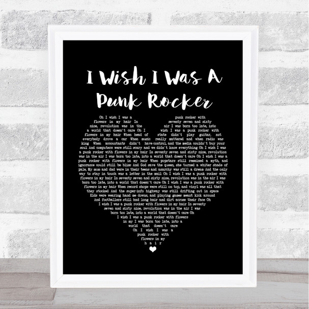 Sandi Thom I Wish I Was A Punk Rocker Black Heart Song Lyric Framed Print